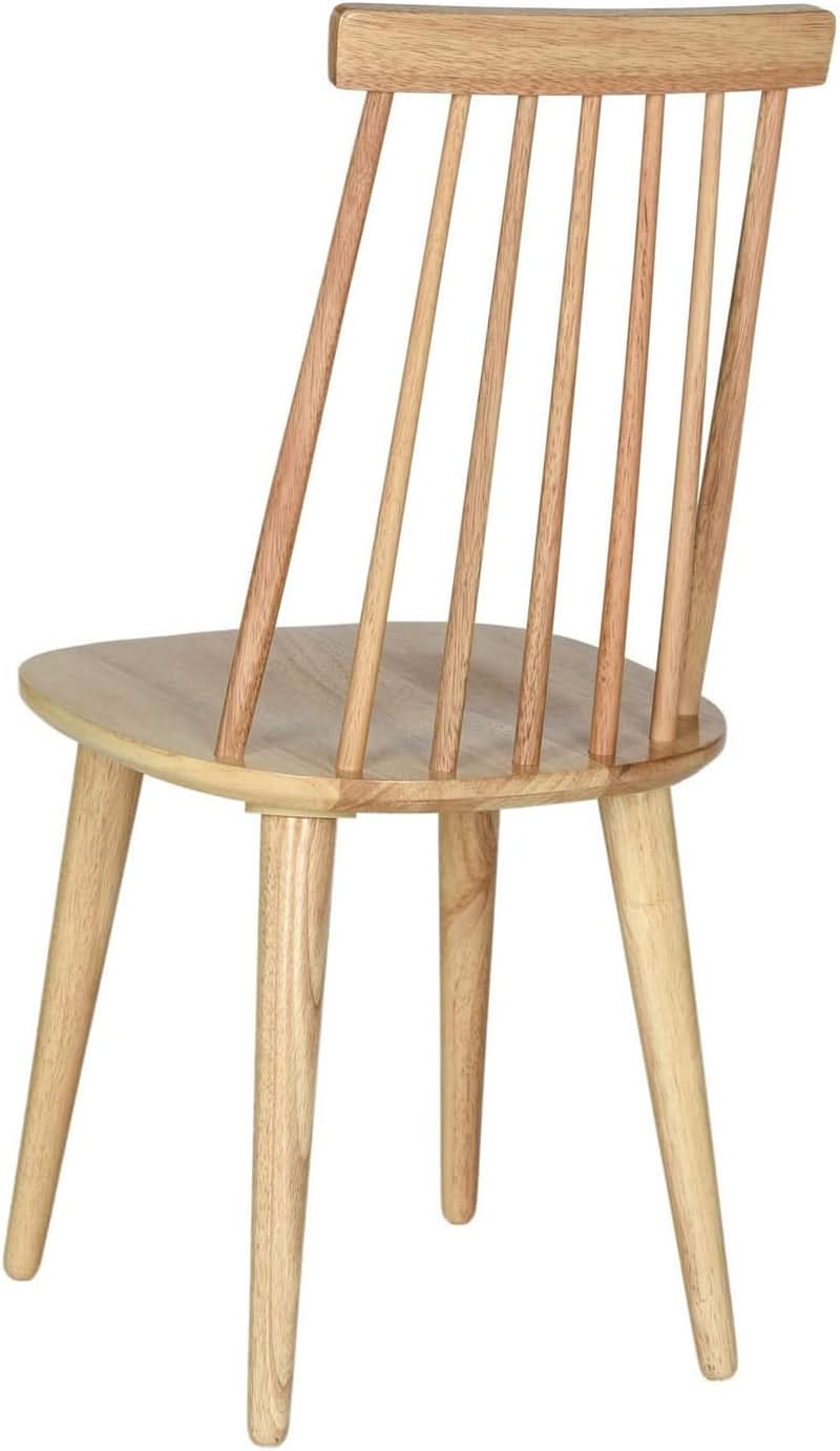 Burris Farmhouse Spindle Side Chair Natural White Set Of 2