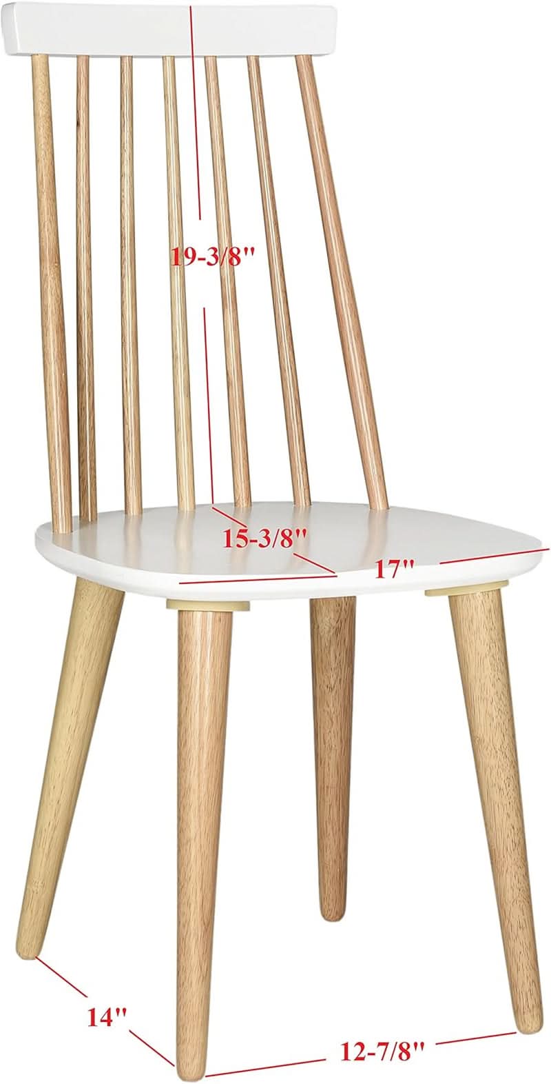 Burris Farmhouse Spindle Side Chair Natural White Set Of 2