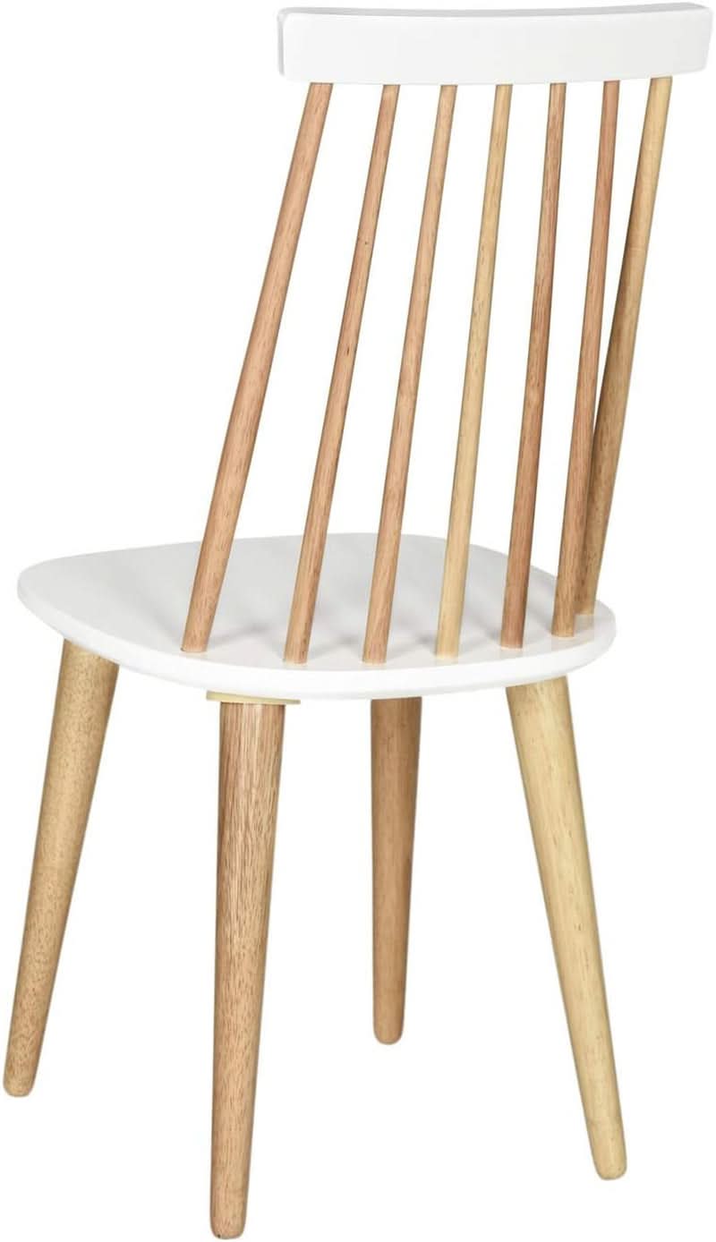 Burris Farmhouse Spindle Side Chair Natural White Set Of 2