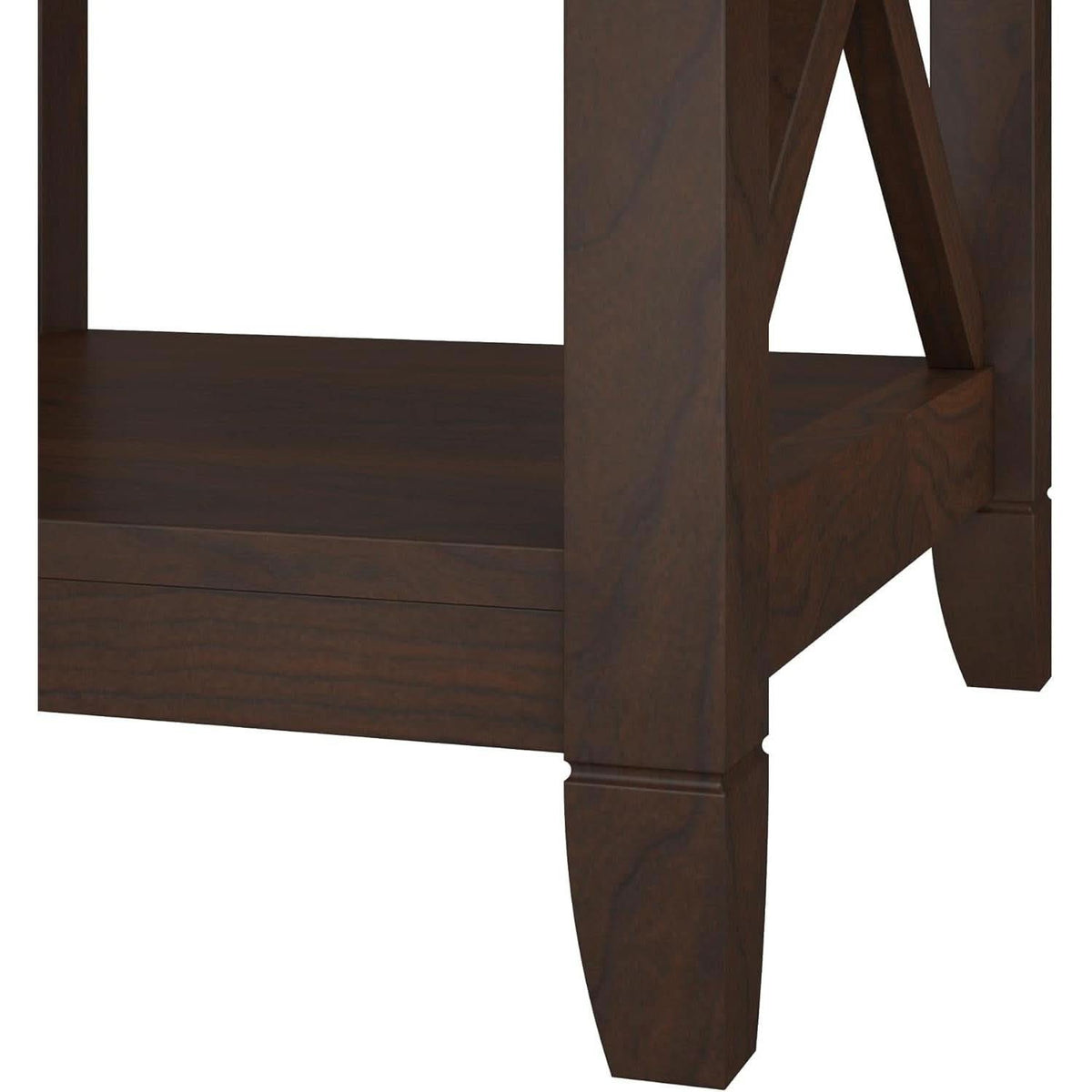 Bush Furniture Tall 5 Shelf Bookcase Bing Cherry Finish