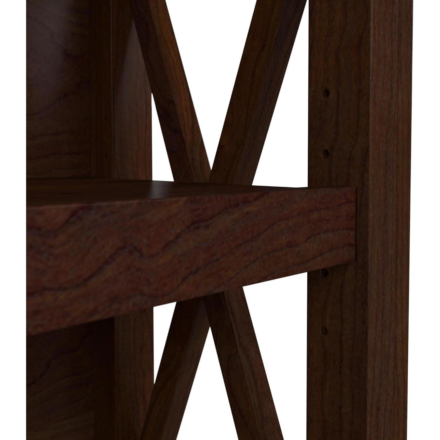 Bush Furniture Tall 5 Shelf Bookcase Bing Cherry Finish