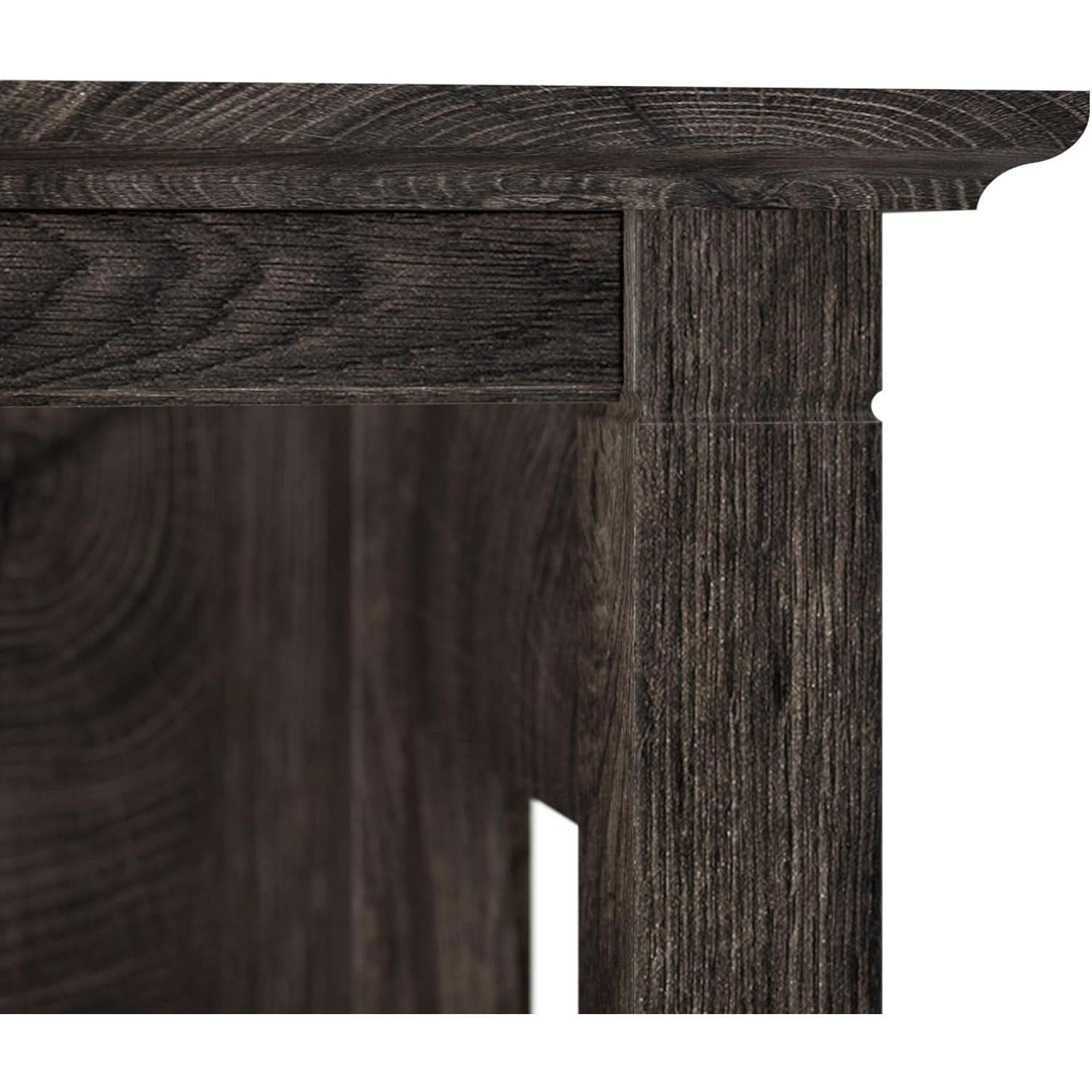 Bush Furniture Tall 5 Shelf Bookcase Dark Gray Hickory
