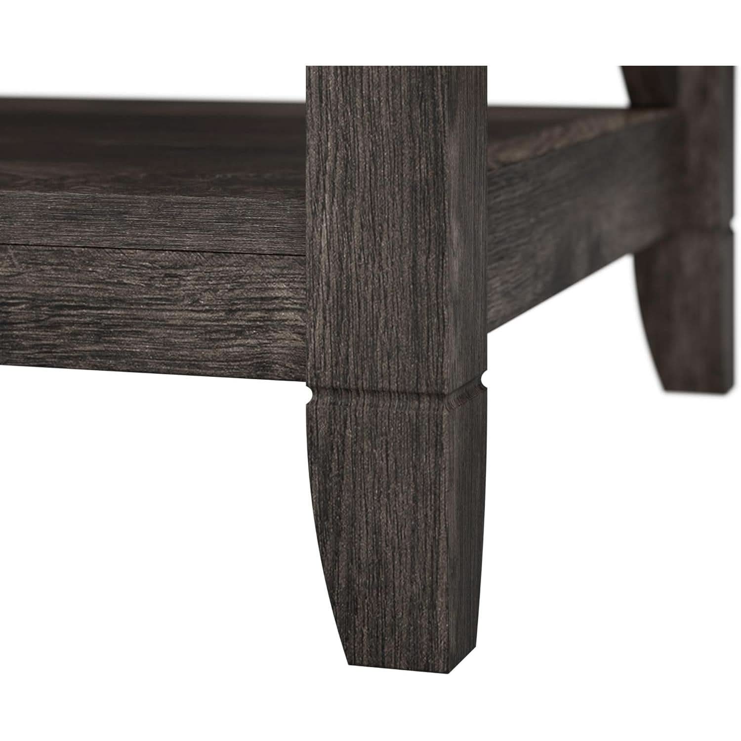 Bush Furniture Tall 5 Shelf Bookcase Dark Gray Hickory