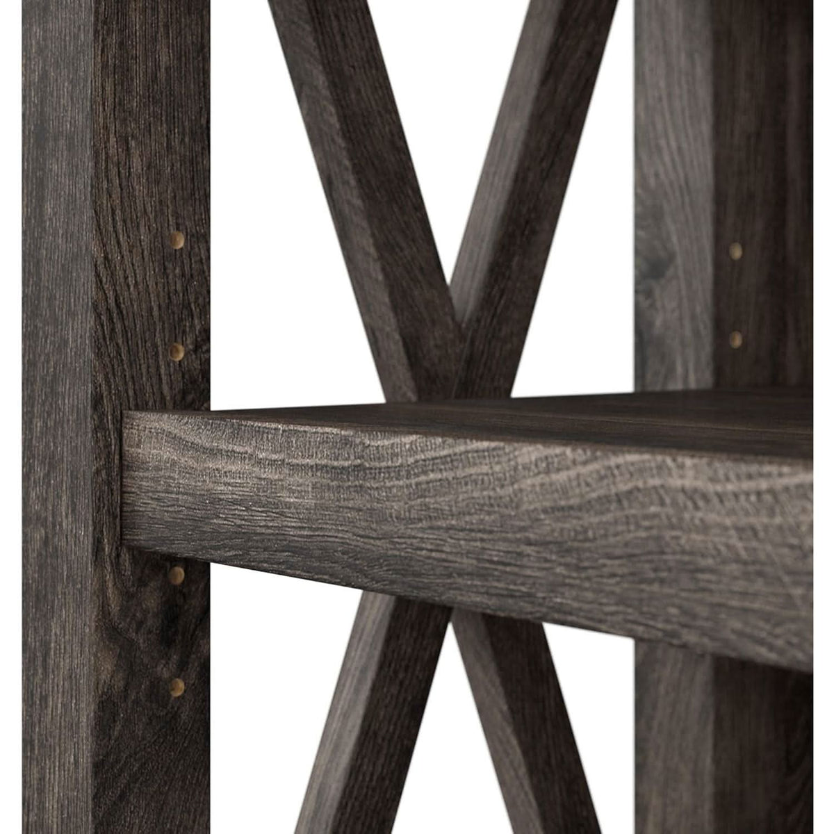 Bush Furniture Tall 5 Shelf Bookcase Dark Gray Hickory