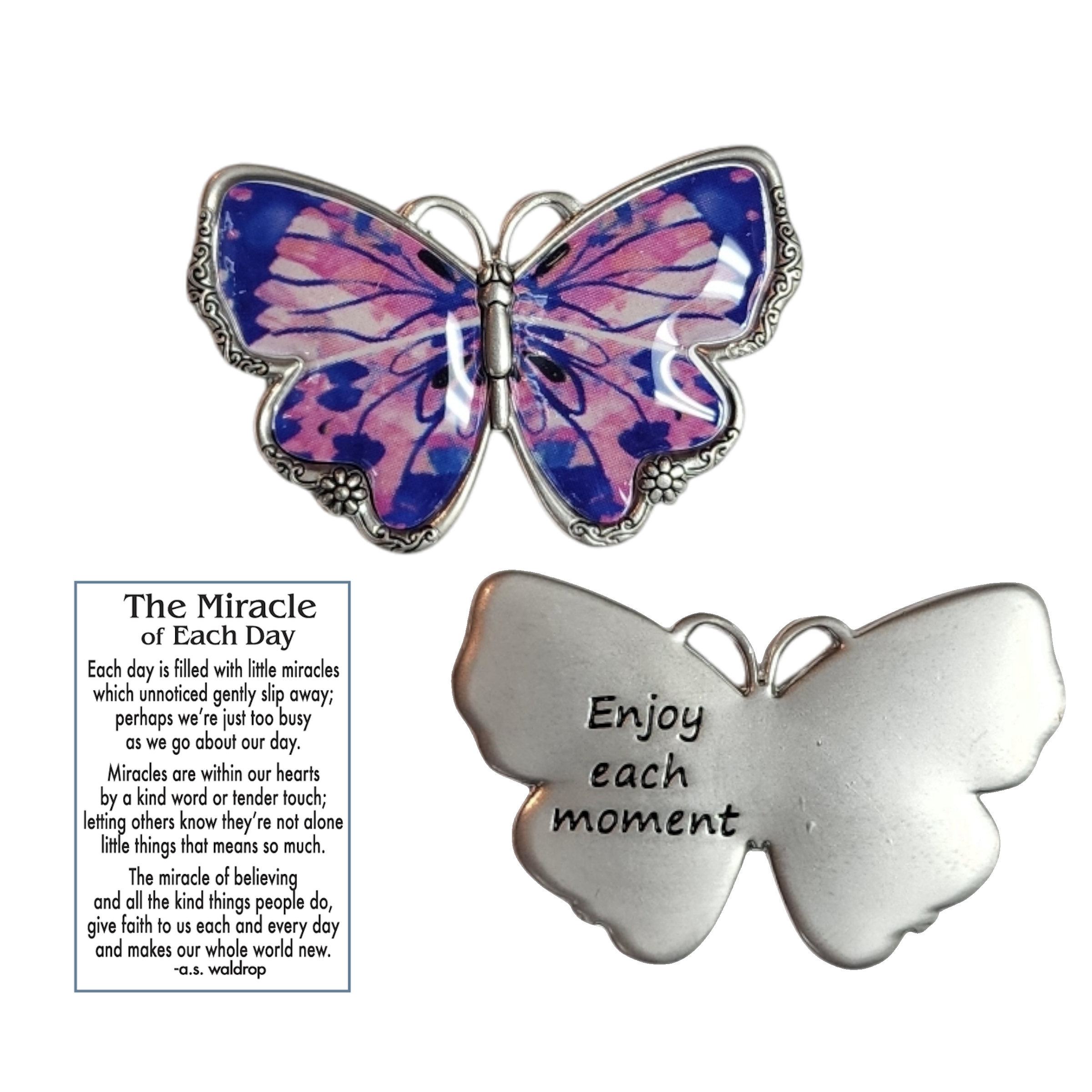 Butterfly Inspriational Pocket Charm -
