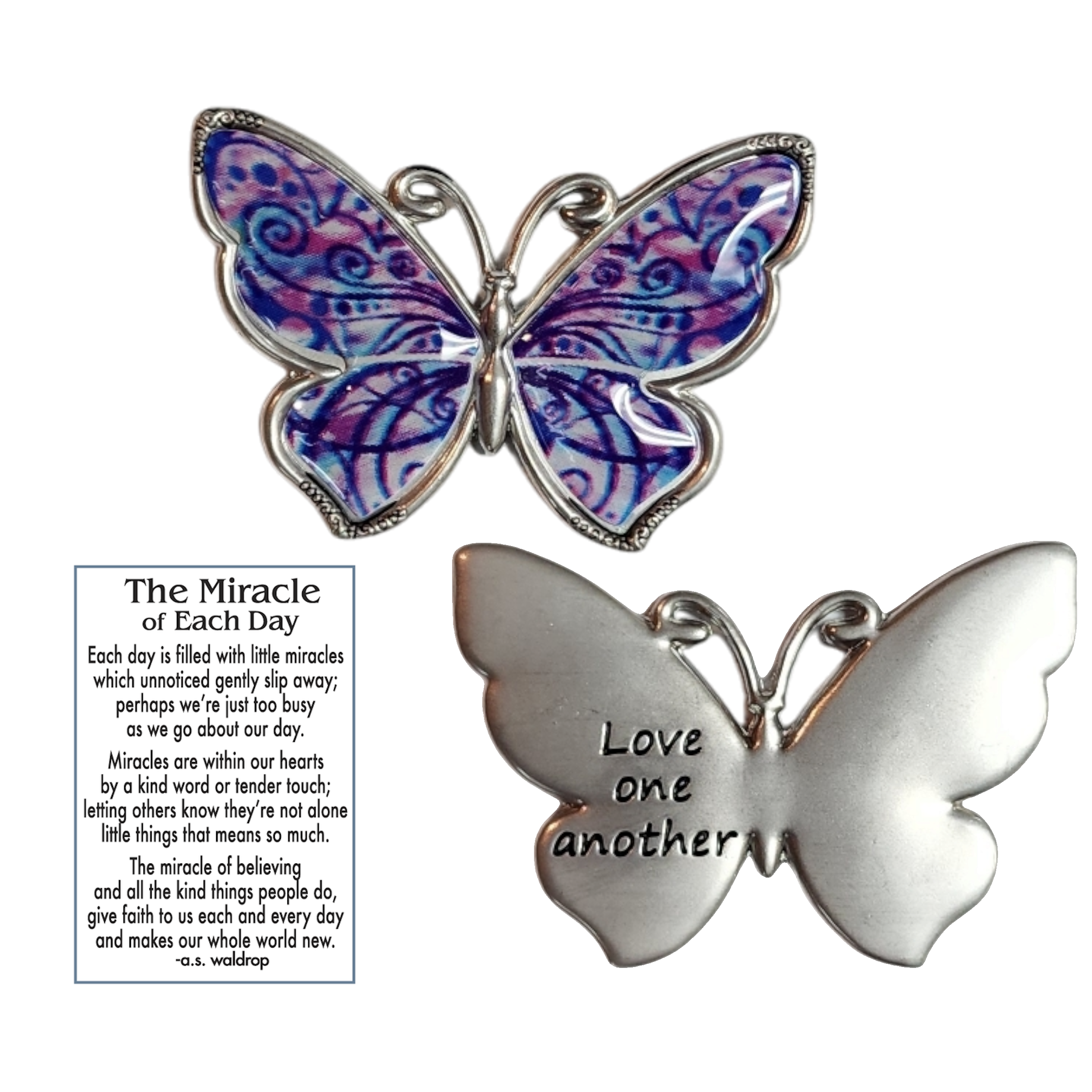 Butterfly Inspriational Pocket Charm -