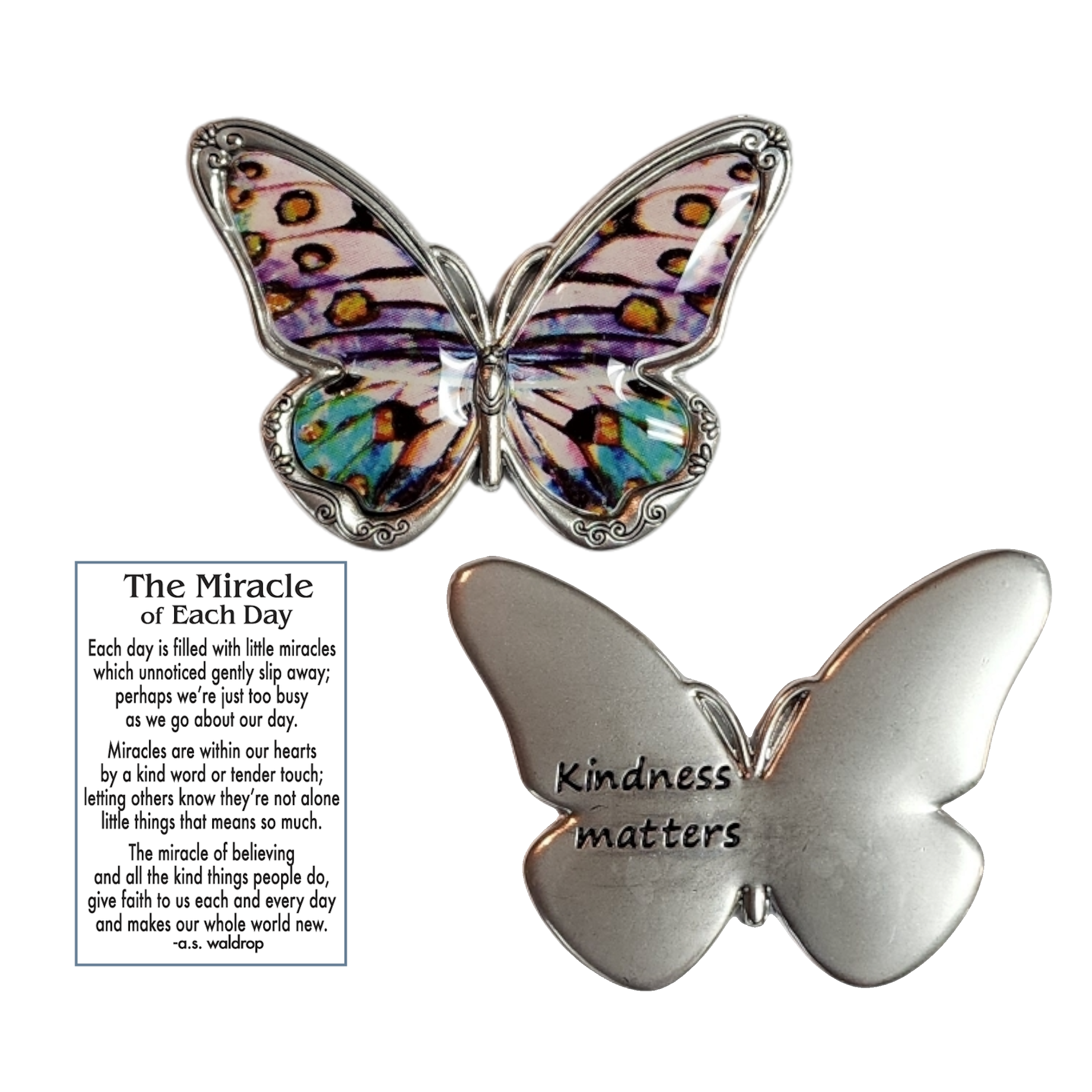 Butterfly Inspriational Pocket Charm -