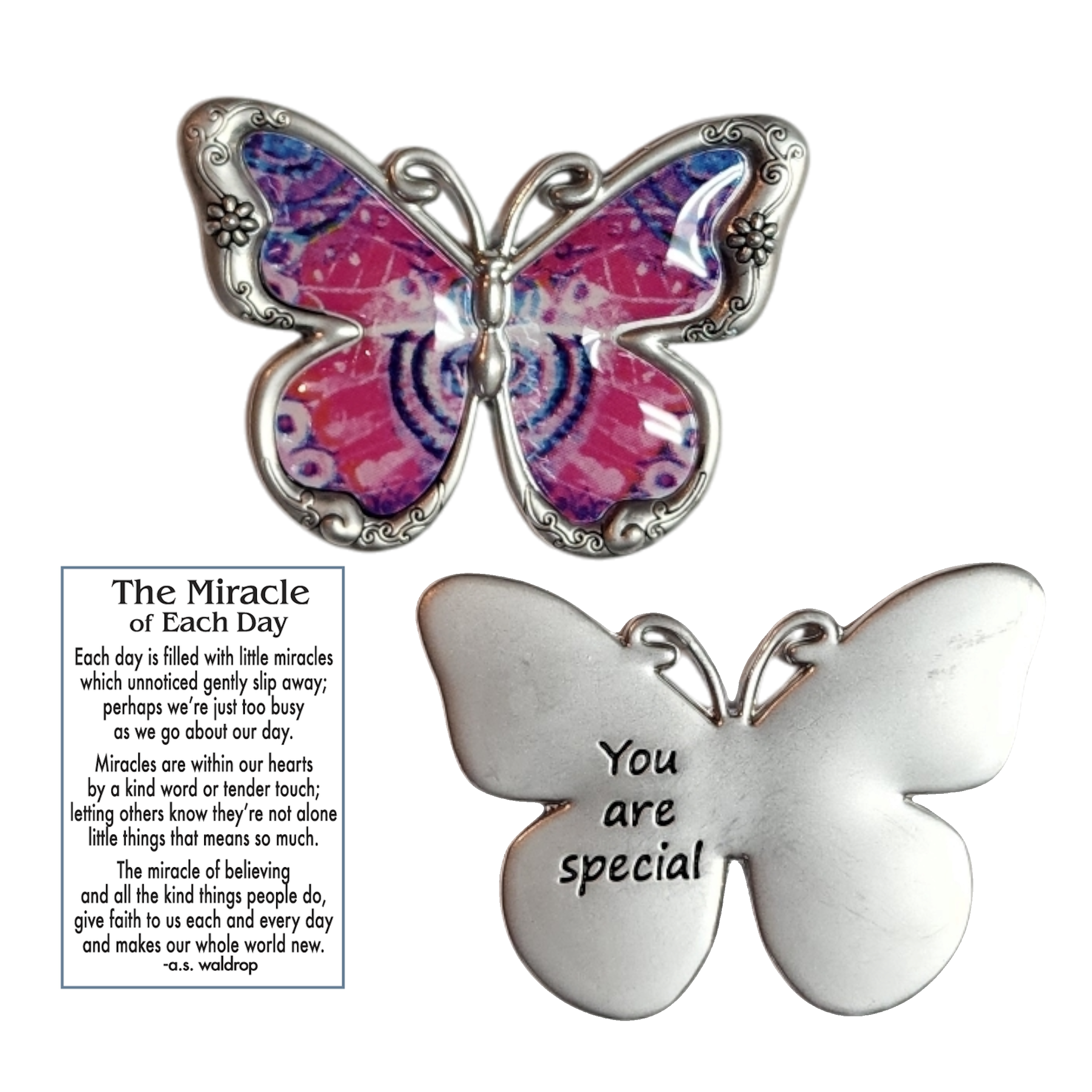 Butterfly Inspriational Pocket Charm -