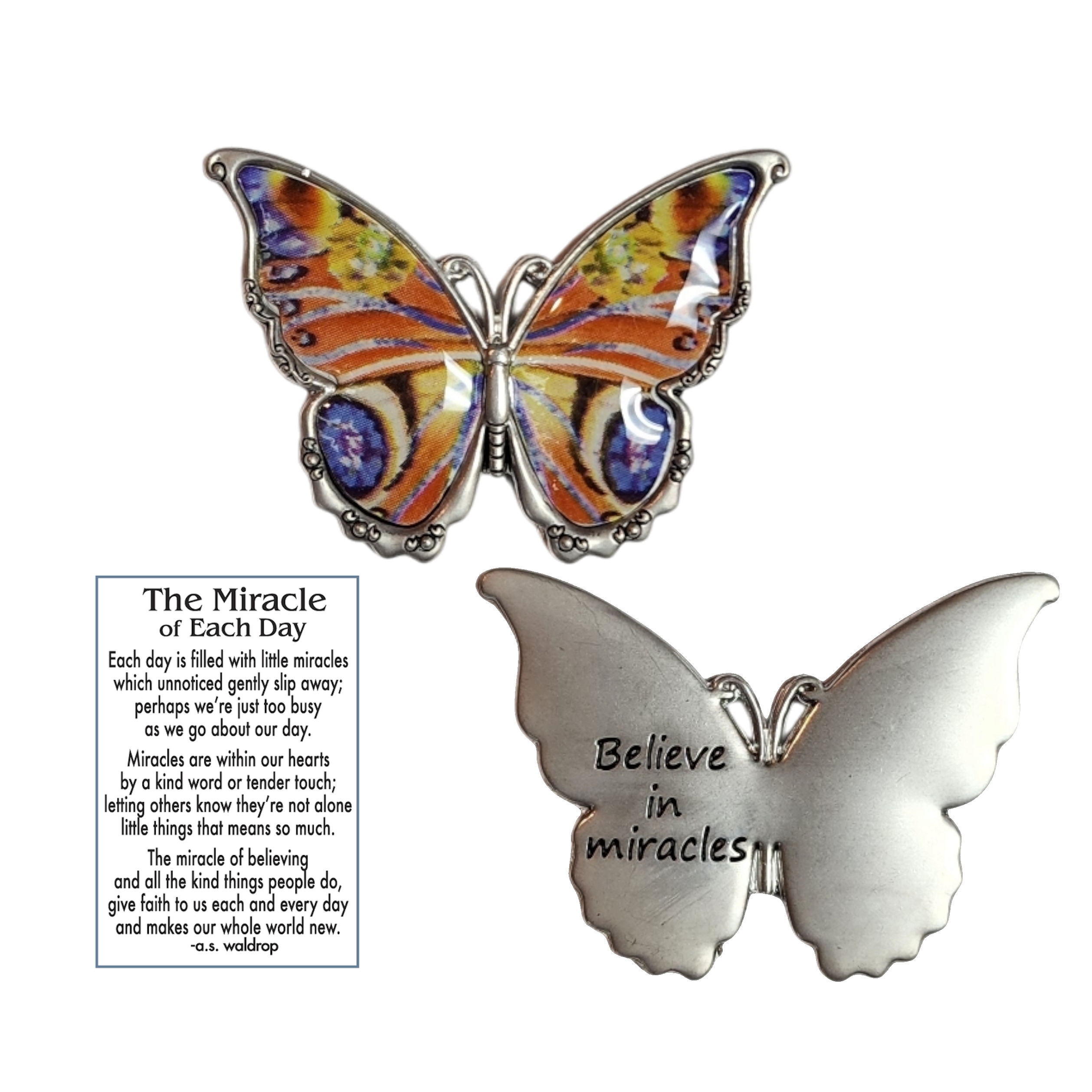 Butterfly Inspriational Pocket Charm -