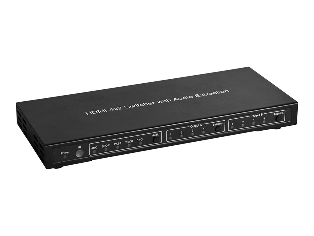 Bytecc HM2-MT402H - Video/audio switch - matrix, with audio extraction - 2 x KVM / audio - desktop