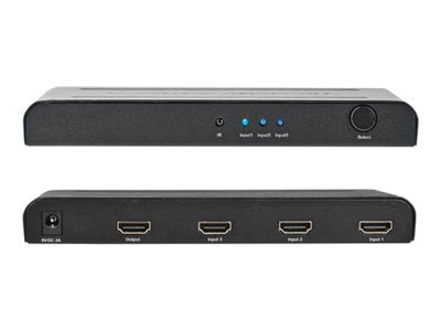 Bytecc HM2-SW301A - Video/audio switch - 3x1, 4K60Hz - 1 x HDMI - desktop