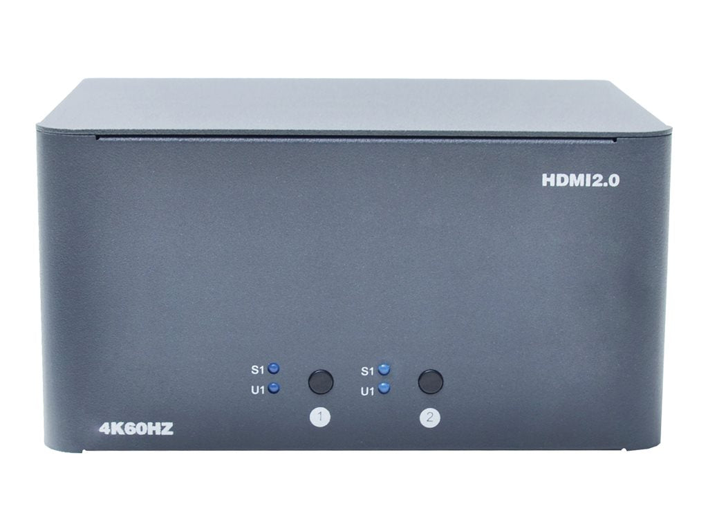 Bytecc KVM-HM2-4 - Video/audio switch - 4K, quad monitor - 4 x KVM / audio - 1 local user - desktop