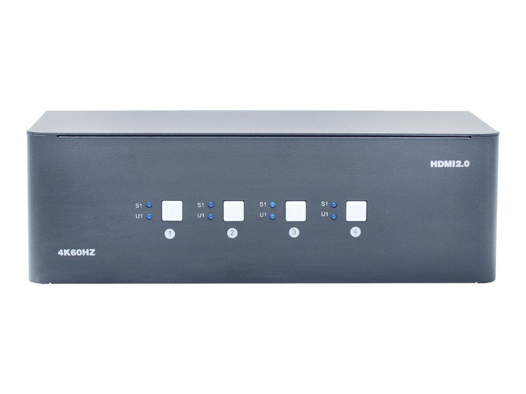 Bytecc KVM-HM4-3 - Video/audio switch - 4K, triple monitor - 3 x KVM / audio - 1 local user - desktop