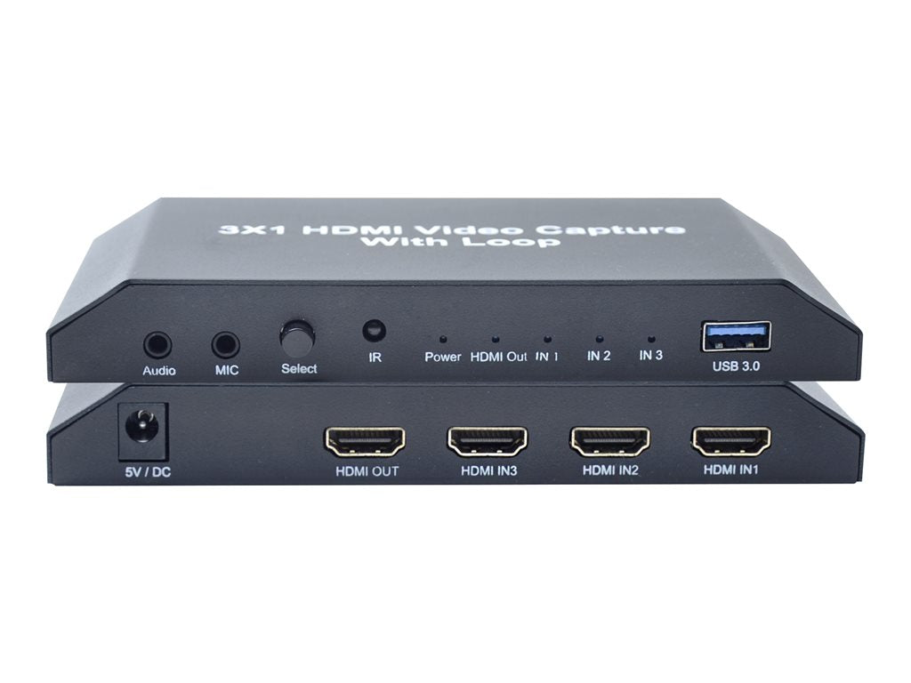 Bytecc VCL-301 - Video capture adapter / video/audio splitter - USB 3.0 - black