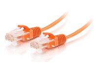 C2G 15ft Cat6 Slim Patch Cable Orange