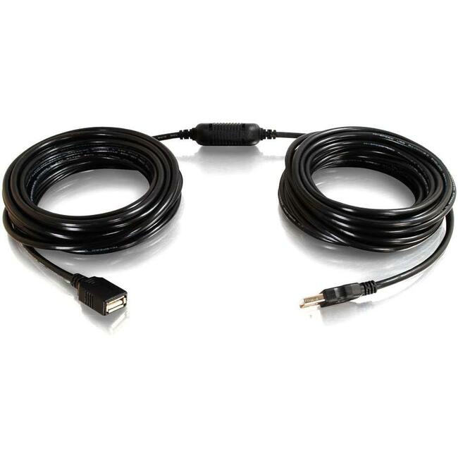 C2G 25Ft Usb Active Extension Cable-Usb 2.0 A Male To Female (Center Booster For
