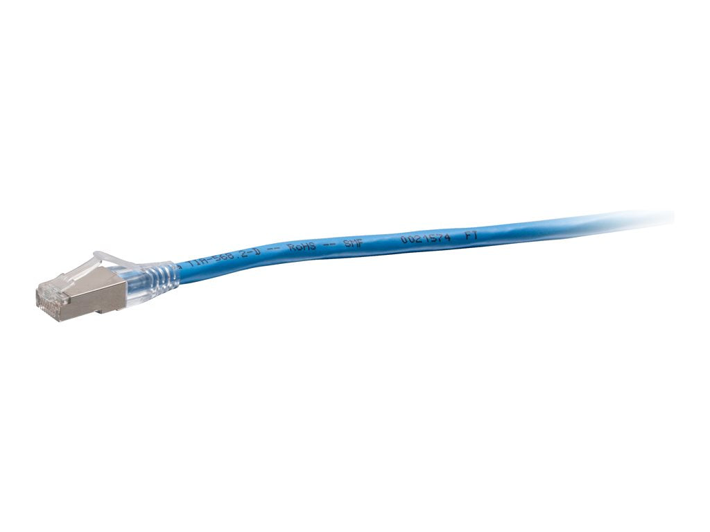 C2G 3ft Cat6a Snagless Shielded Ethernet Cable - TAA Compliant F-Series - Blue - Patch cable - TAA Compliant - RJ-45 (M) to RJ-45 C2G43815
