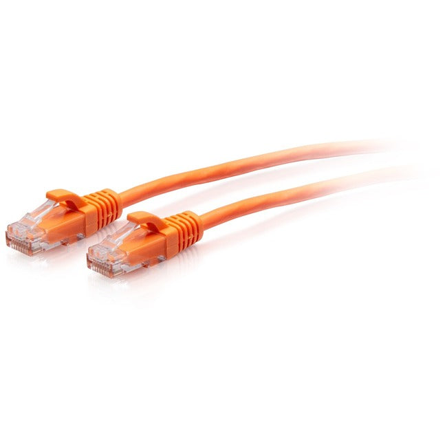 C2G 3ft Cat6a Snagless Unshielded (UTP) Slim Ethernet Cable - Cat6a Network Patch Cable - PoE - Orange C2G30175