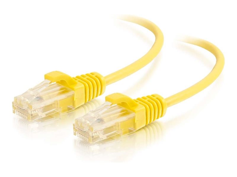 C2G 6ft (1.8m) Cat6 Snagless Unshielded (UTP) Slim Ethernet Network Patch Cable - Yellow - Patch cable - RJ-45 (M) to