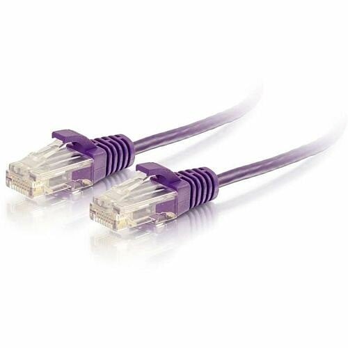C2G 6ft Cat6 Slim Patch Cable Purple