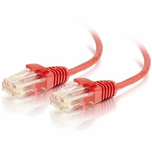 C2G Cat6 Slim Network Patch Cable - Red 6ft