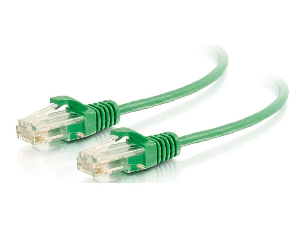 C2G Cat6 Slim Patch Cable 0.5ft Green