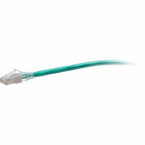 C2G F-Series Cat6a Patch Cable 1ft Green