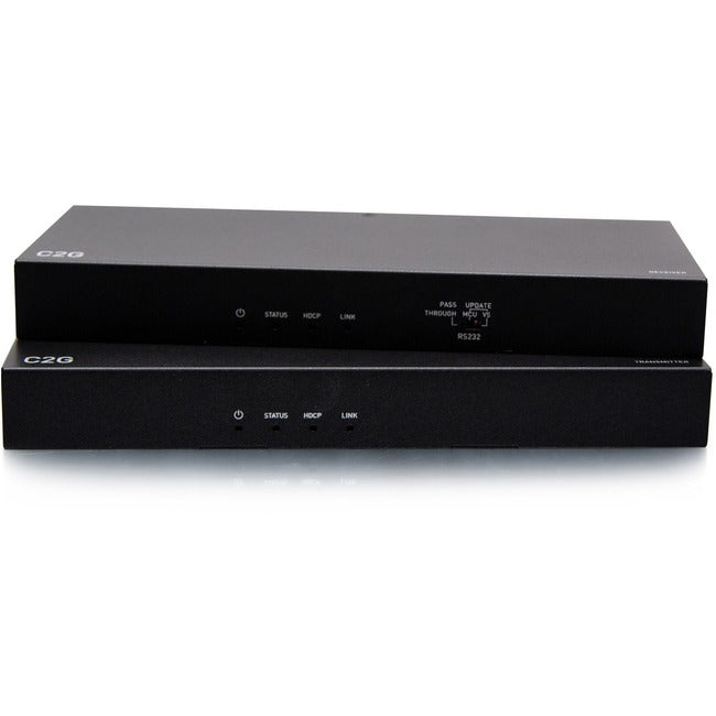 C2G HDBaseT HDMI Extender + 3.5mm, RS232, USB B to A, and IR over Cat - HDMI Transmitter Box to Reciever Box - 4K 60Hz C2G31013