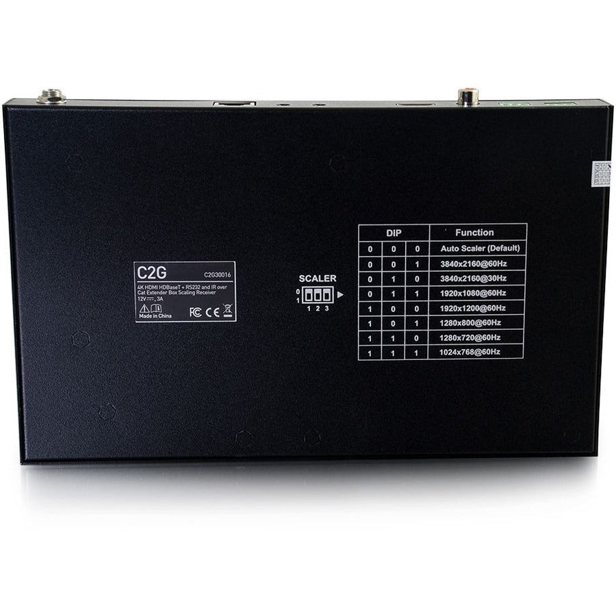 C2G HDMI HDBaseT + RS232 + IR over Cat Extender Box Scaling Receiver C2G30016