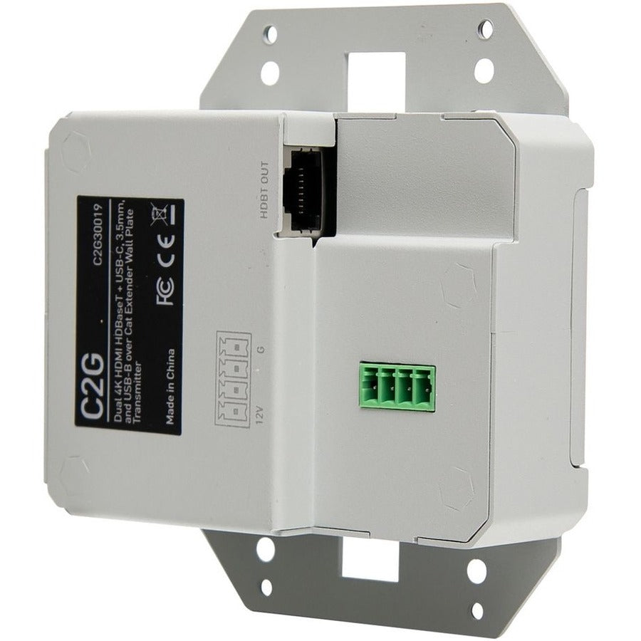 C2G HDMI HDBaseT + USB C + USB B to A over Cat Wall Plate TX + Receiver Box - C2G Dual 4K