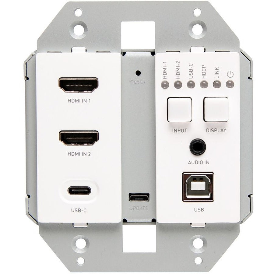 C2G HDMI HDBaseT + USB C + USB B to A over Cat Wall Plate TX + Receiver Box - C2G Dual 4K