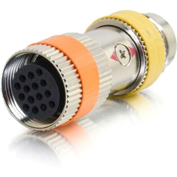 C2G RapidRun PC (Yellow) Runner to Multi-format (Orange) 15-pin Din 60069