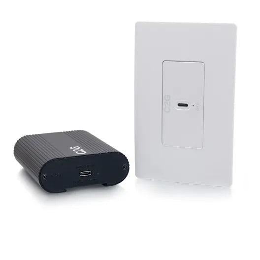 C2G Superbooster 1-Port USB over Cat6a Wall Plate Extender Kit