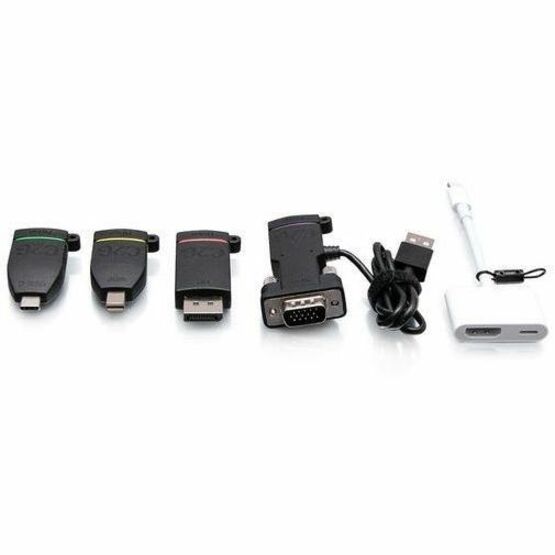 C2G Universal 4K Hdmi® Adapter Ring With Color Coded Mini Displayport™, Displayport, Usb-C®, Lightning, And Vga