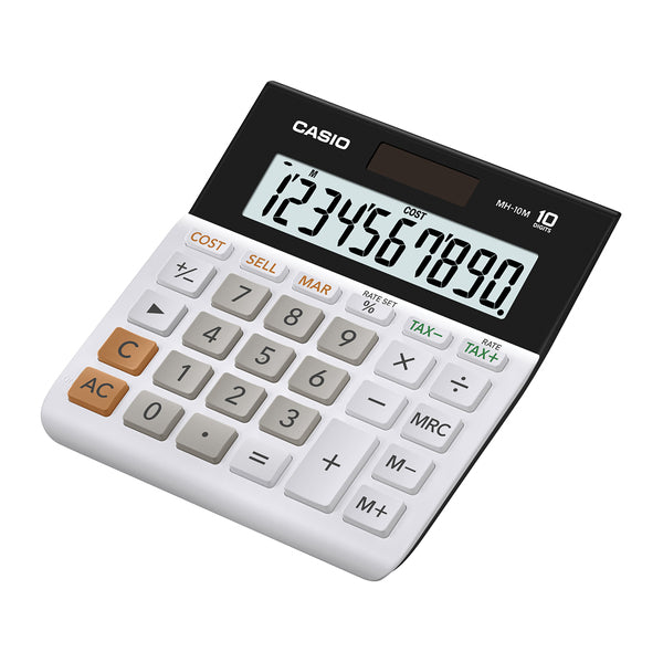 CASIO MH-10M MH-10M Wide-Display Portable Desktop Calculator, 10 Digit, Solar