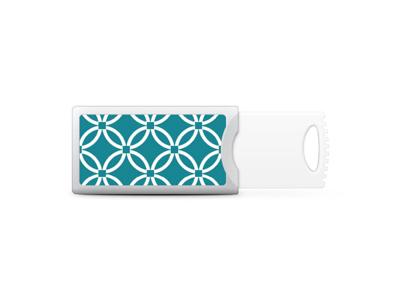 CENTON OTM 8GB USB Flash Drive Push-to-Eject Elm Teal for Students & Pros