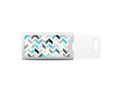 CENTON OTM Ziggy Aqua 8GB USB Flash Drive Push-to-Open for Students