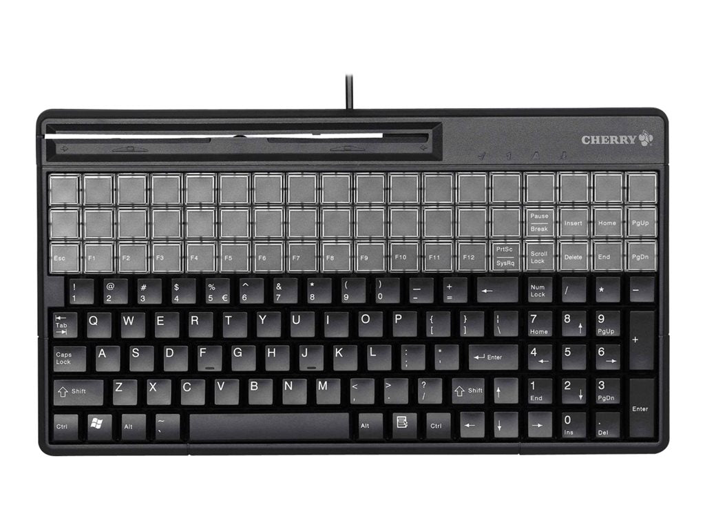 CHERRY Encryptable SPOS - Keyboard - with magnetic card reader - USB - QWERTY - US - black
