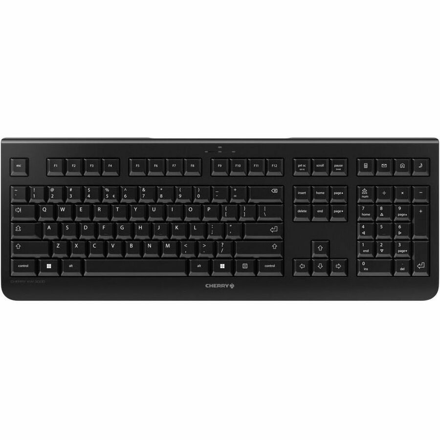 CHERRY KW 3000 Keyboard - Wireless, Slim, USB, Quiet, Full Size, Four Hot Keys, Fold Out