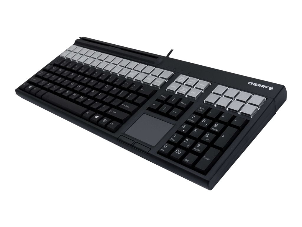 CHERRY LPOS G86-71411 - Keyboard - with touchpad, magnetic card reader - USB - QWERTY - US - black G86-71411EUADAA