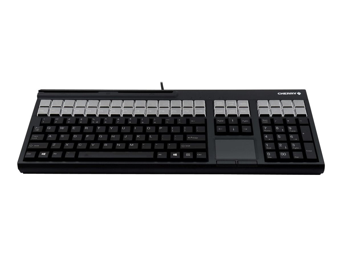 CHERRY LPOS G86-71411 - Keyboard - with touchpad, magnetic card reader - USB - QWERTY - US - black G86-71411EUADAA