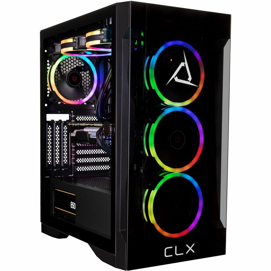 CLX SET Gaming Desktop - Liquid Cooled AMD Ryzen 7 7700X 4.5GHz 8-Core Processor, 32GB DDR5 Memory, GeForce RTX 4080 16GB GDDR6X Graphics, 1TB SSD, 4TB HDD, WiFi, Windows 11 Home 64-bit