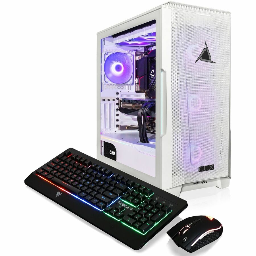 CLX SET Gaming Desktop - Liquid Cooled AMD Ryzen 9 7950X 4.5GHz 16-Core Processor, 32GB DDR5 Memory, GeForce RTX 4080 16GB GDDR6X Graphics, 1TB SSD, 4TB HDD, WiFi, Windows 11 Home 64-bit
