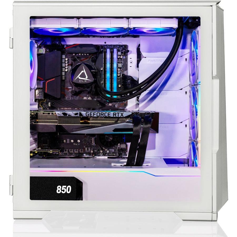 CLX SET Gaming Desktop - Liquid Cooled AMD Ryzen 9 7950X 4.5GHz 16-Core Processor, 32GB DDR5 Memory, GeForce RTX 4080 16GB GDDR6X Graphics, 1TB SSD, 4TB HDD, WiFi, Windows 11 Home 64-bit