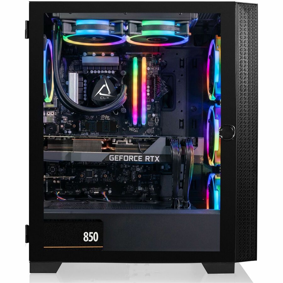CLX SET Gaming Desktop - Liquid Cooled Intel Core i7 13700KF 3.4GHz 16-Core Processor, 32GB DDR5 Memory, GeForce RTX 4070 Ti 12GB GDDR6X Graphics, 1TB SSD, 4TB HDD, WiFi, Windows 11 Home 64-bit