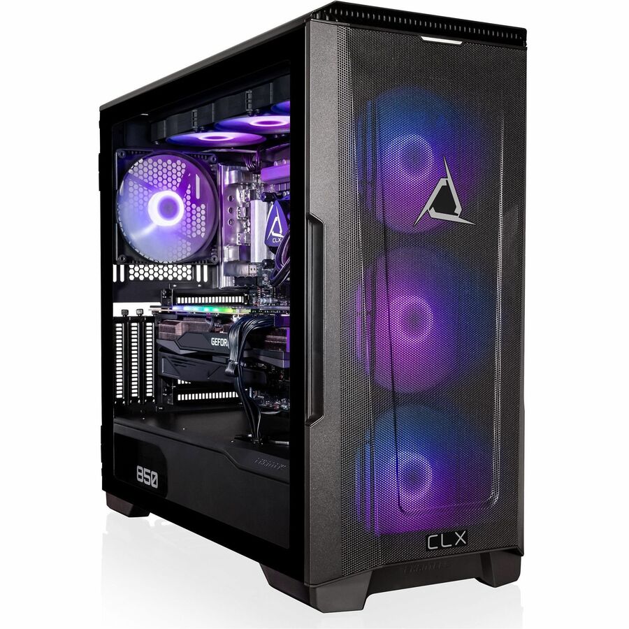 CLX SET Gaming Desktop - Liquid Cooled Intel Core i9 13900KF 3GHz 24-Core Processor, 32GB DDR5 Memory, GeForce RTX 4080 16GB GDDR6X Graphics, 1TB SSD, 4TB HDD, WiFi, Windows 11 Home 64-bit