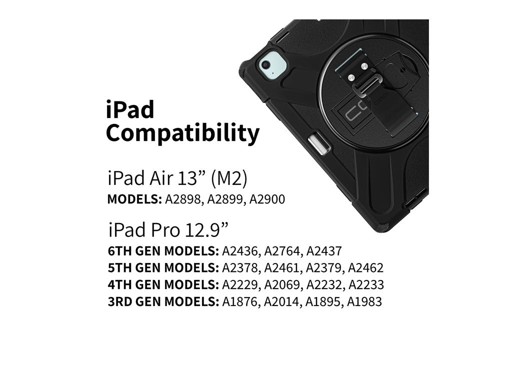 CODi - Back cover for tablet - rugged - polycarbonate, silicone - for Apple 13-inch iPad Air (M2)