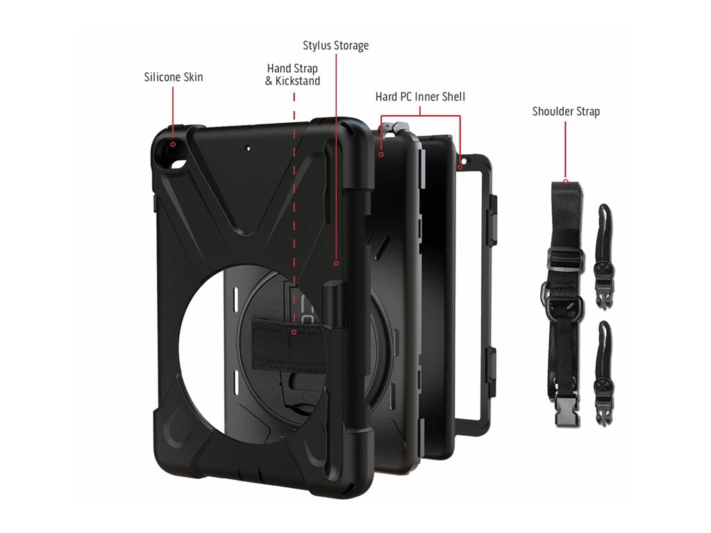 CODi - Back cover for tablet - rugged - silicone, polycarbonate - red - for Apple iPad mini (6th generation)