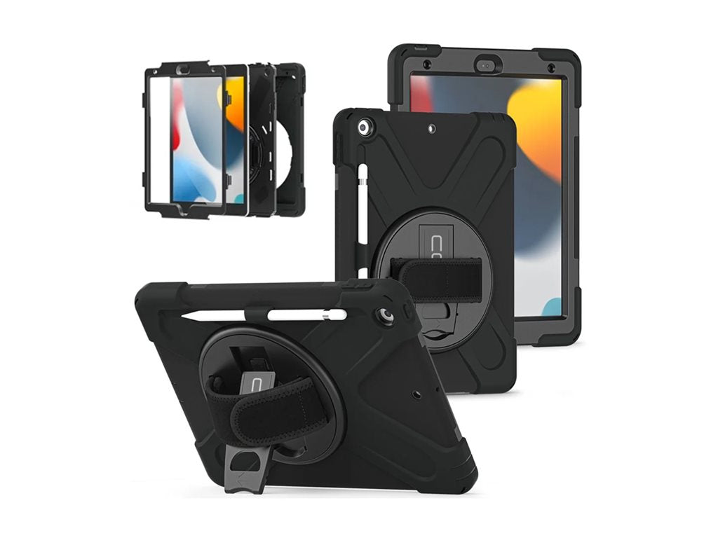 CODi - Back cover for tablet - rugged - with integrated screen protector - silicone, polycarbonate - for Apple 10.2-inch