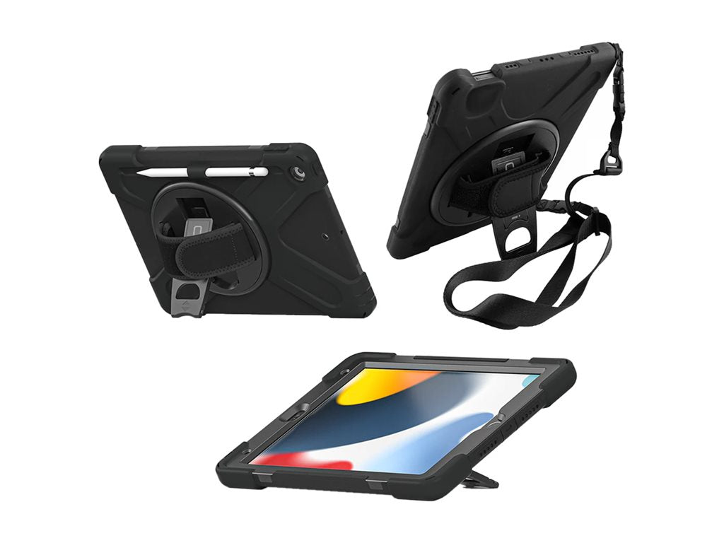 CODi - Back cover for tablet - rugged - with integrated screen protector - silicone, polycarbonate - for Apple 10.2-inch